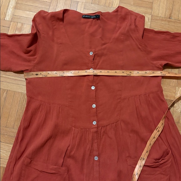 Gudrun Sjoden Rust Button-Down Dress with Pockets - Picture 2 of 12